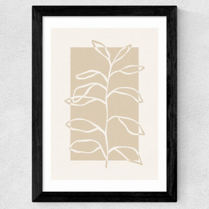 Framed Botany I A3 (29.7 x 42cm) Frame Black Narrow (15mm) 