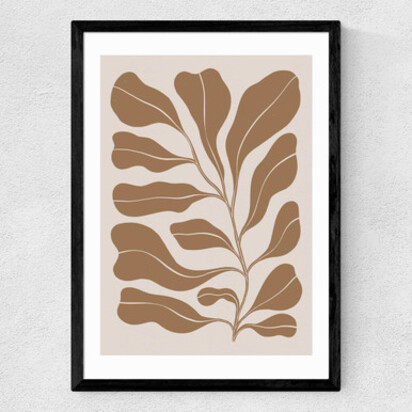 Brown Branch A1 (59.4 x 84.1cm) Frame Natural Oak Narrow (15mm) 