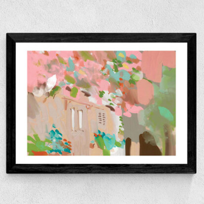 Maison En Provence A3 (29.7 x 42cm) Frame Black Narrow (15mm) 