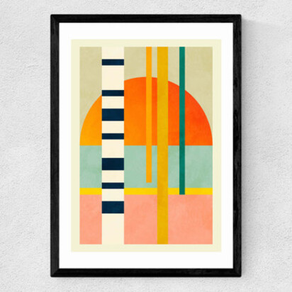 Birches in Sun A2 (42 x 59.4cm) Frame Black Narrow (15mm) 