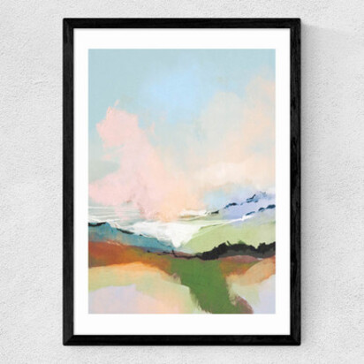 Dream Landscape 50x70cm Frame Natural Oak Narrow (15mm) 