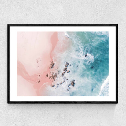 Sea Bliss A1 (59.4 x 84.1cm) Frame Natural Oak Medium (22mm) 