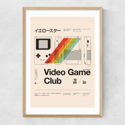 Video Game Club A3 (29.7 x 42cm) Unframed 