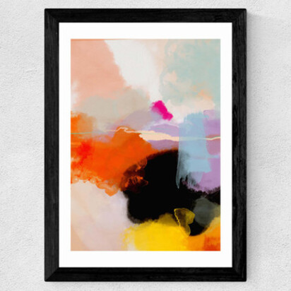 Yellow Blush (I) 50x70cm Frame Natural Oak Medium (22mm) 