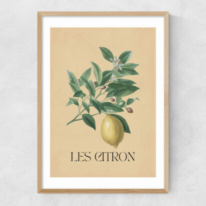 Les Citron A1 (59.4 x 84.1cm) Frame Black Medium (22mm) 