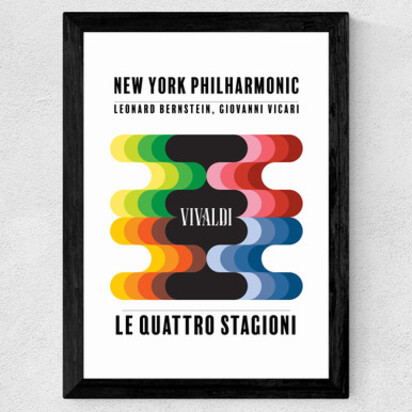 Le Quattro Stagioni 50x70cm Frame Black Narrow (15mm) 