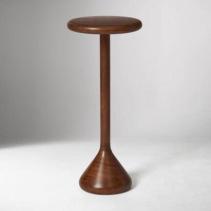 Kay 23 cm Drink Table, Dark Walnut