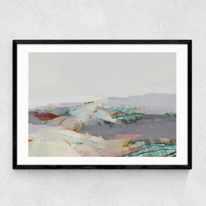 Patchwork Land A1 (59.4 x 84.1cm) Frame Natural Oak Narrow (15mm) 