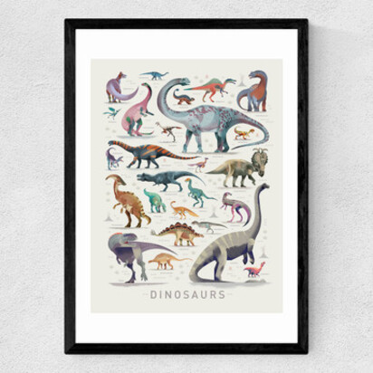 Dinosaurs by Dieter Braun A3 (29.7 x 42cm) Unframed 