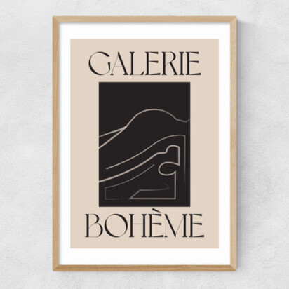 La Vie Boheme A2 (42 x 59.4cm) Frame Black Narrow (15mm) 