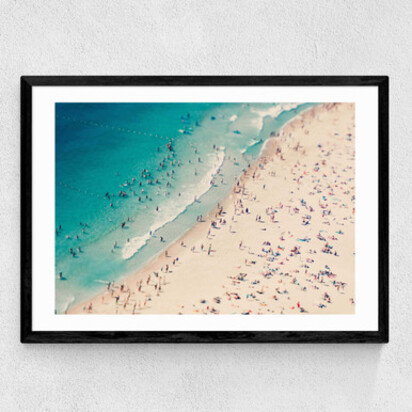 Beach Love V A3 (29.7 x 42cm) Frame Black Narrow (15mm) 