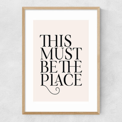This Must Be The Place 50x70cm Frame Black Medium (22mm) 