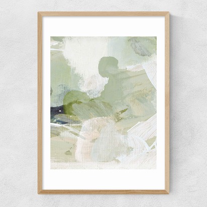 Green III 50x70cm Frame Natural Oak Narrow (15mm) 
