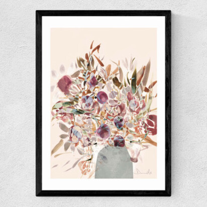 Blossoms by Dan Hobday A2 (42 x 59.4cm) Frame Natural Oak Narrow (15mm) 