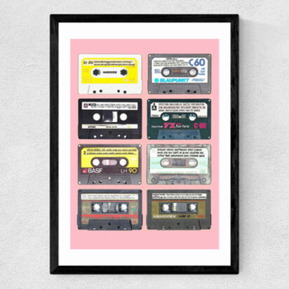 Mixtapes A2 (42 x 59.4cm) Frame Natural Oak Medium (22mm) 