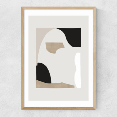 Abstract Shapes II A1 (59.4 x 84.1cm) Frame Black Wide (35mm) 