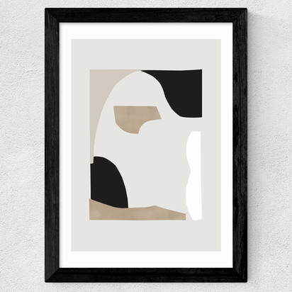 Abstract Shapes II A1 (59.4 x 84.1cm) Frame Black Wide (35mm) 