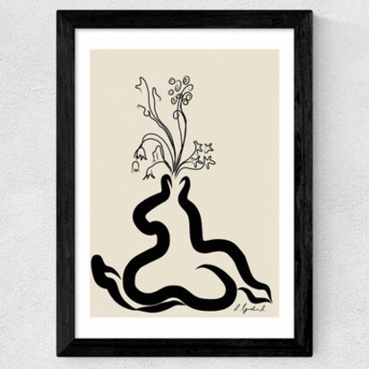 Inky Flowers A3 (29.7 x 42cm) Unframed 