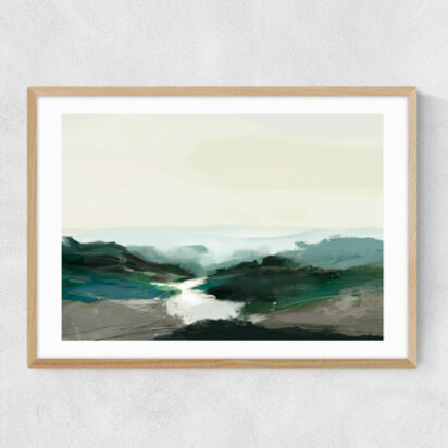 Highland View A3 (29.7 x 42cm) Frame Natural Oak Narrow (15mm) 
