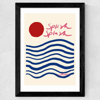 Splish Splash 50x70cm Frame Black Narrow (15mm) 