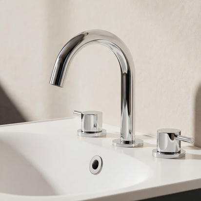 Crosswater MPRO 3 Hole Basin Mixer Tap - Chrome
