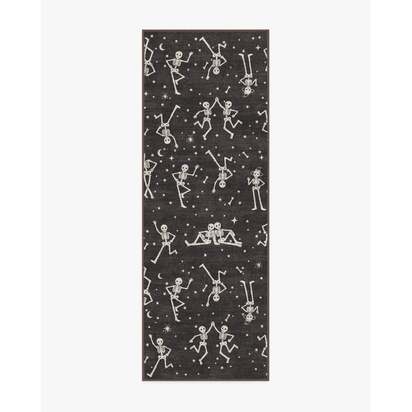 Bone Parade Charcoal Flatwoven Rug - 75 x 215 cm - Rug + Pad System