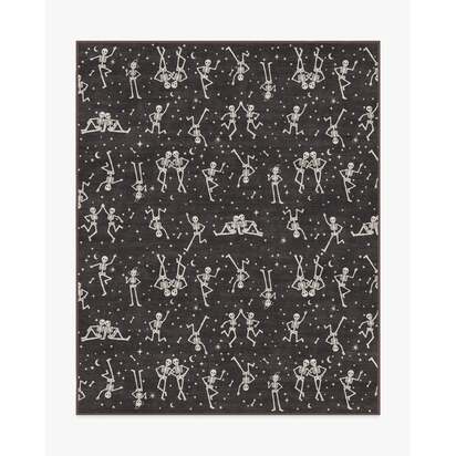Bone Parade Charcoal Flatwoven Rug - 245 x 305 cm - Rug + Pad System