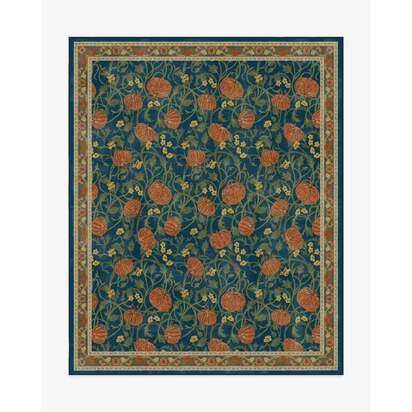 Enchanted Vines Navy Multicolour Flatwoven Rug - 245 x 305 cm - Rug + Pad System