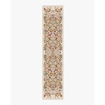 Foxglove Forest Cream Multicolour Flatwoven Rug - 75 x 365 cm - Rug + Pad System