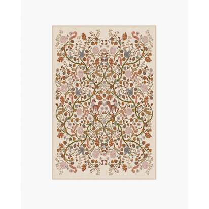 Foxglove Forest Cream Multicolour Rug - 120 x 185 cm - All-In-One Rug