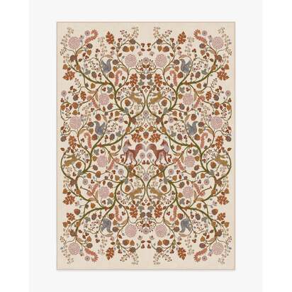 Foxglove Forest Cream Multicolour Rug - 150 x 215 cm - All-In-One Rug