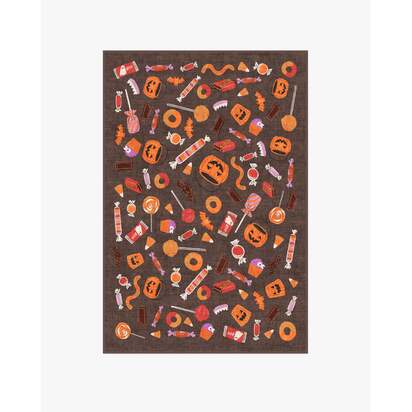 Halloween Treats Brown Multicolour Rug - 120 x 185 cm - All-In-One Rug