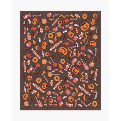 Halloween Treats Brown Multicolour Rug - 245 x 305 cm - All-In-One Rug