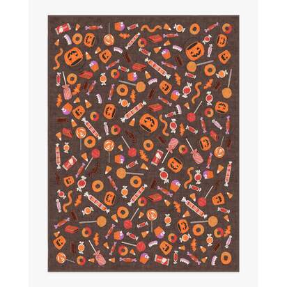 Halloween Treats Brown Multicolour Rug - 275 x 365 cm - All-In-One Rug