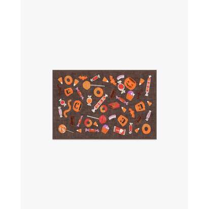 Halloween Treats Brown Multicolour Rug - 305 x 425 cm - All-In-One Rug