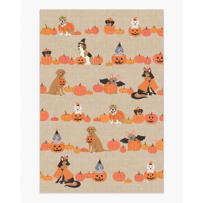 Puppy Patch Natural Multicolour Flatwoven Rug - 185 x 275 cm - Rug + Cushioned Pad System