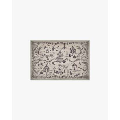 Shadow Town Grey Flatwoven Rug - 60 x 90 cm - Rug + Pad System