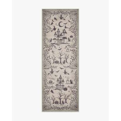 Shadow Town Grey Flatwoven Rug - 75 x 215 cm - Rug + Pad System