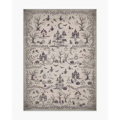 Shadow Town Grey Flatwoven Rug - 150 x 215 cm - Rug + Pad System