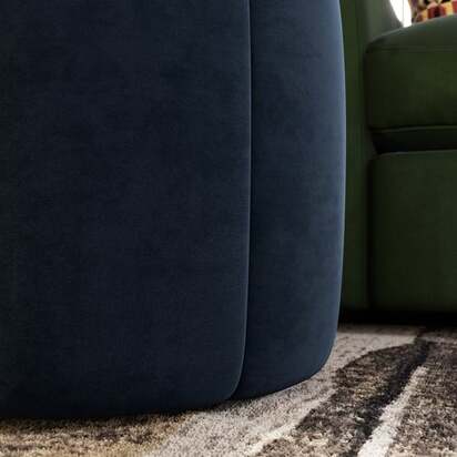 Pumpkin Velvet Footstool