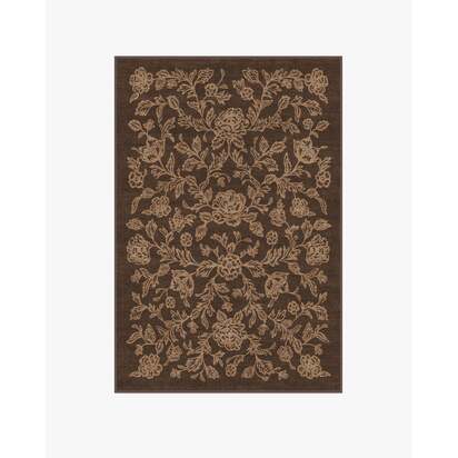 Zinnia Brown Flatwoven Rug - 120 x 185 cm - Rug + Cushioned Pad System