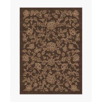 Zinnia Brown Flatwoven Rug - 150 x 215 cm - Rug + Cushioned Pad System