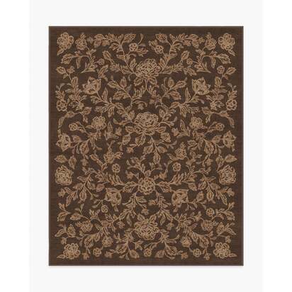 Zinnia Brown Flatwoven Rug - 245 x 305 cm - Rug + Cushioned Pad System