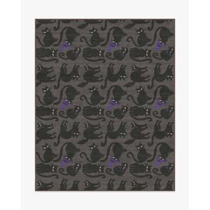 Whisker Mischief Charcoal Flatwoven Rug - 245 x 305 cm - Rug + Pad System