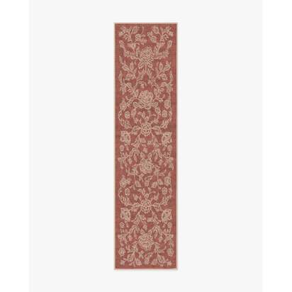 Zinnia Terracotta Flatwoven Rug - 75 x 305 cm - Rug + Pad System