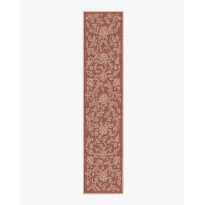 Zinnia Terracotta Flatwoven Rug - 75 x 365 cm - Rug + Pad System