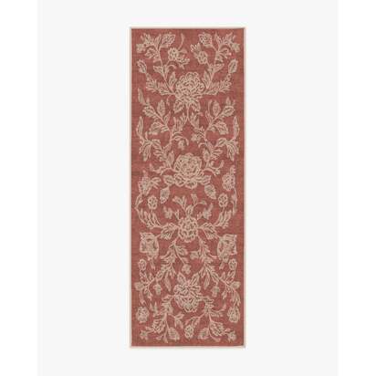 Zinnia Terracotta Flatwoven Rug - 75 x 215 cm - Rug + Cushioned Pad System