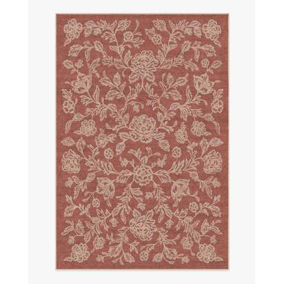 Zinnia Terracotta Flatwoven Rug - 185 x 275 cm - Rug + Cushioned Pad System