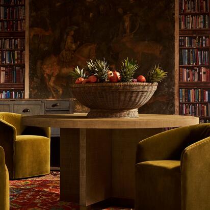 Alto Dining Chair Velvet Olive, Dining/ Arm Chair - Andrew Martin