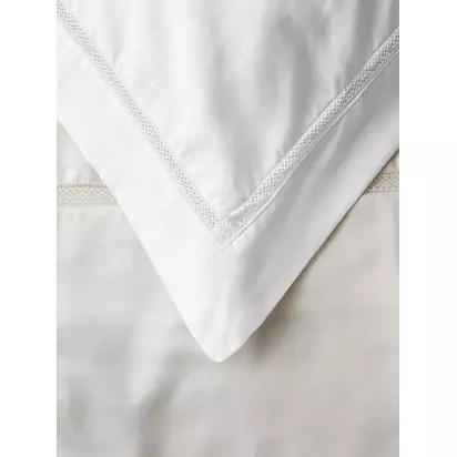 John Lewis Garda Egyptian Cotton Sateen Bedding, 400 Thread Count White | H200.00cm * W200.00cm